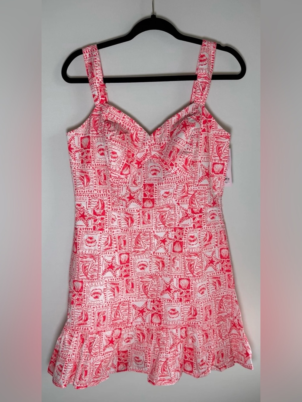 Lilly Pulitzer Rocko Cotton Romper Red, Seaside Harbour • NWT • Women’s size 10